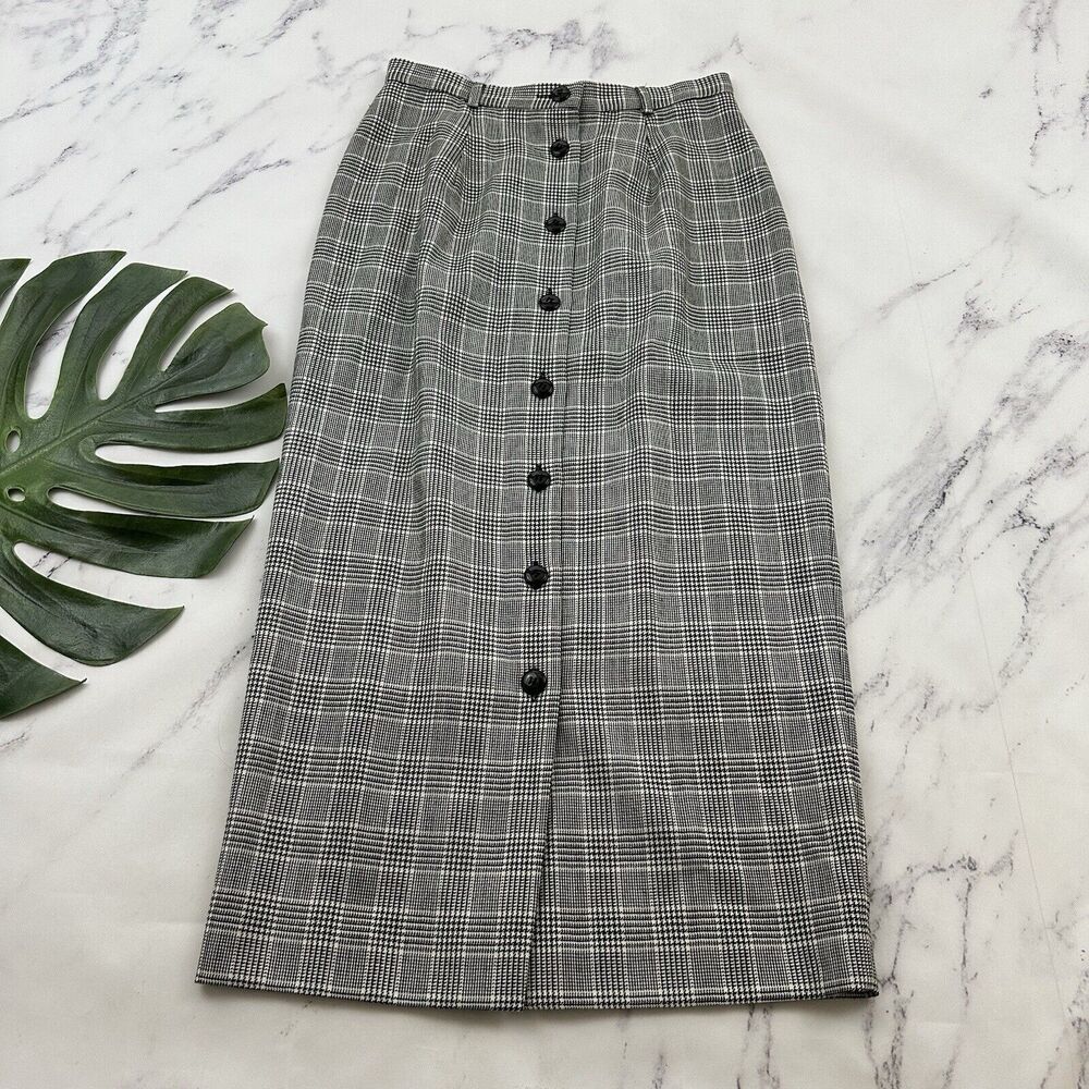 JH Collectibles Gray Plaid Pencil Skirt